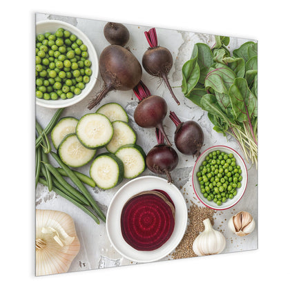 Magnettafel mit dem Motiv Rote Bete und Erbsen