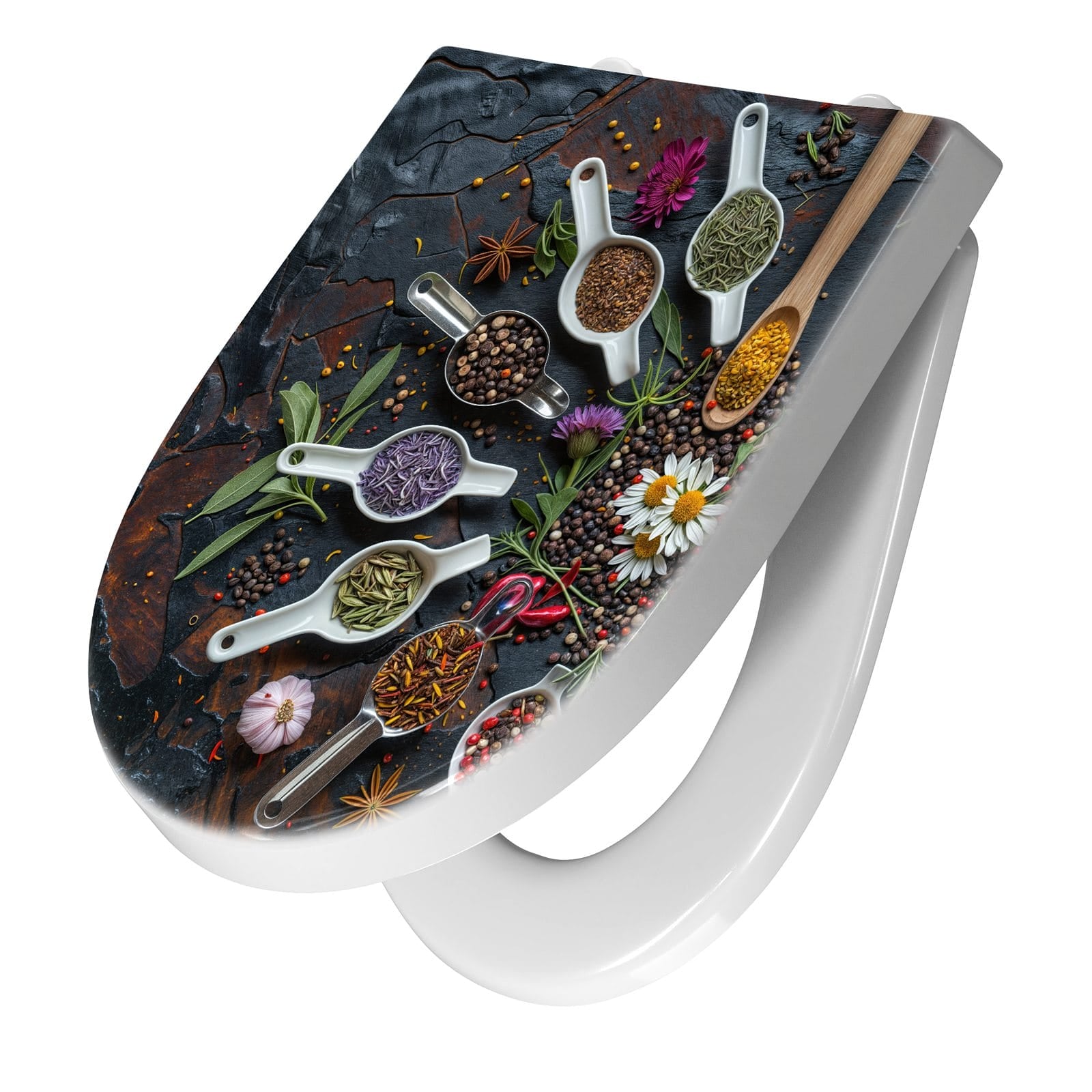 WC-Sitz mit Absenkautomatik Kräuter und Gewürze