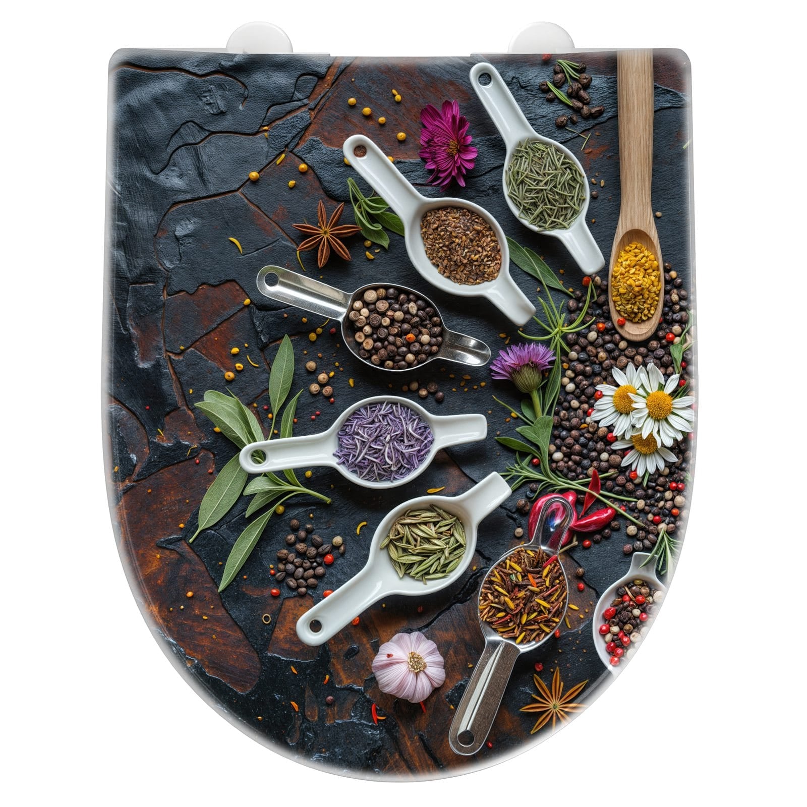 WC-Sitz mit Absenkautomatik Kräuter und Gewürze