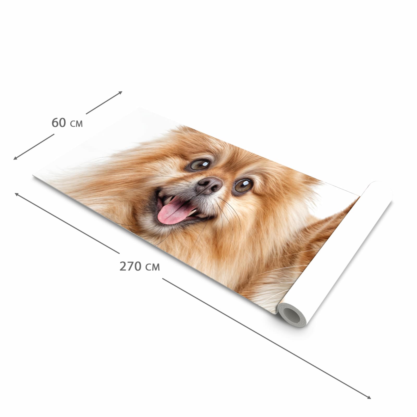 Pflegeleichter rutschfester Küchenteppich mit Motiv Hund und Katze in der Grösse 60x120 cm