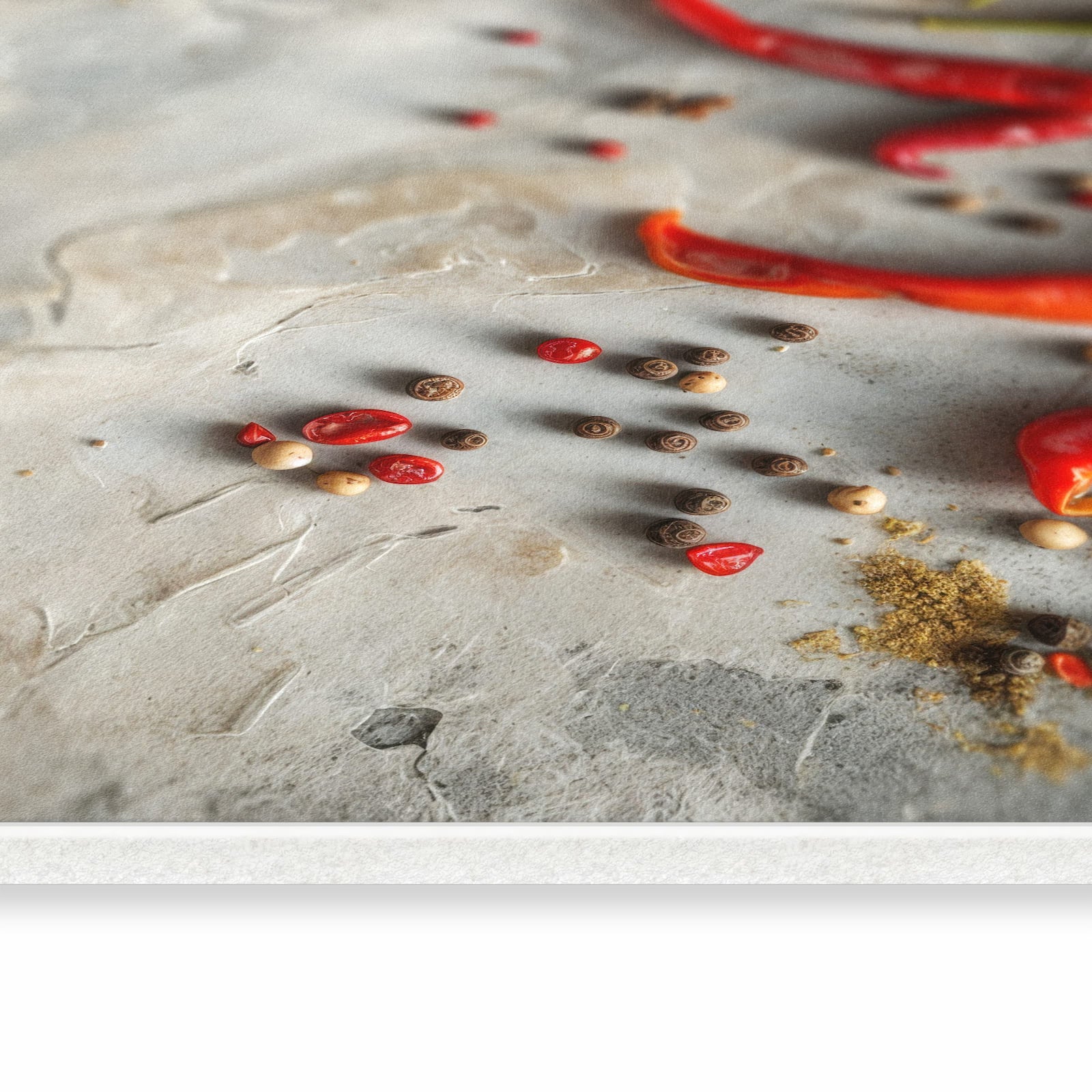 Zeitsparender Küchenläufer mit Motiv Chili Schoten in seitlicher Ansicht für lange Flure