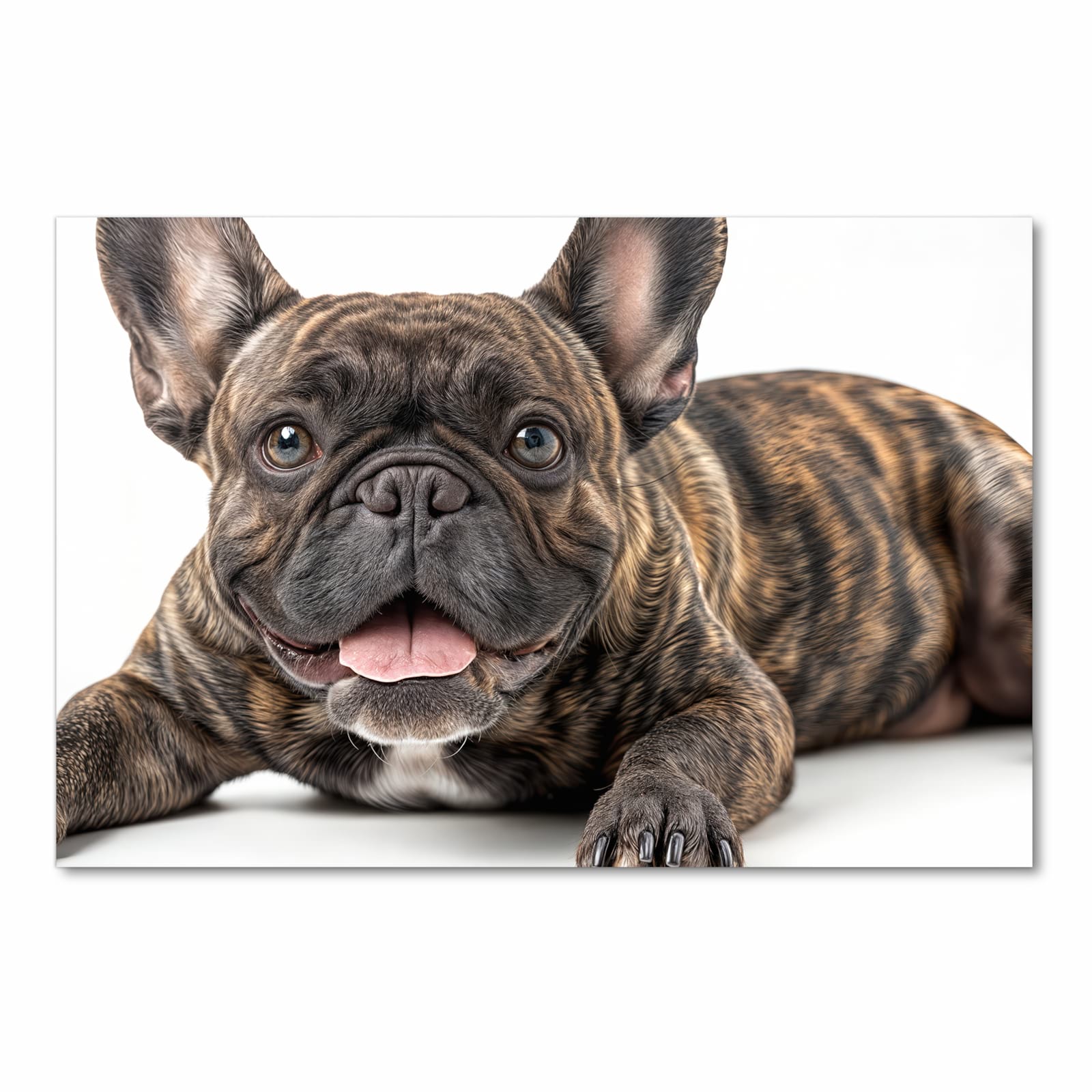 Wasserabweisender Küchenteppich mit Motiv Bulldogge von Französische in Frontansicht