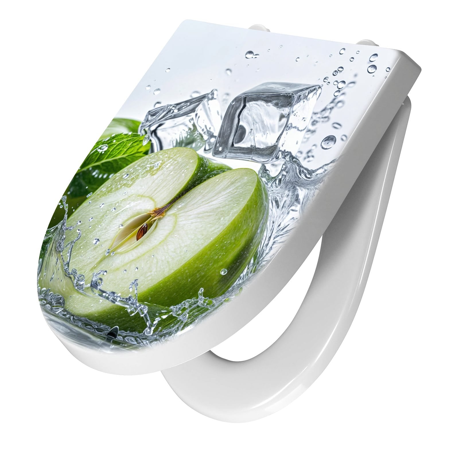 WC-Sitz mit Absenkautomatik Spritzender Apfel Mint