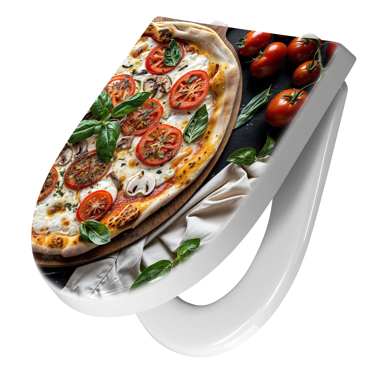 WC-Sitz mit Absenkautomatik Pizza mit Tomaten