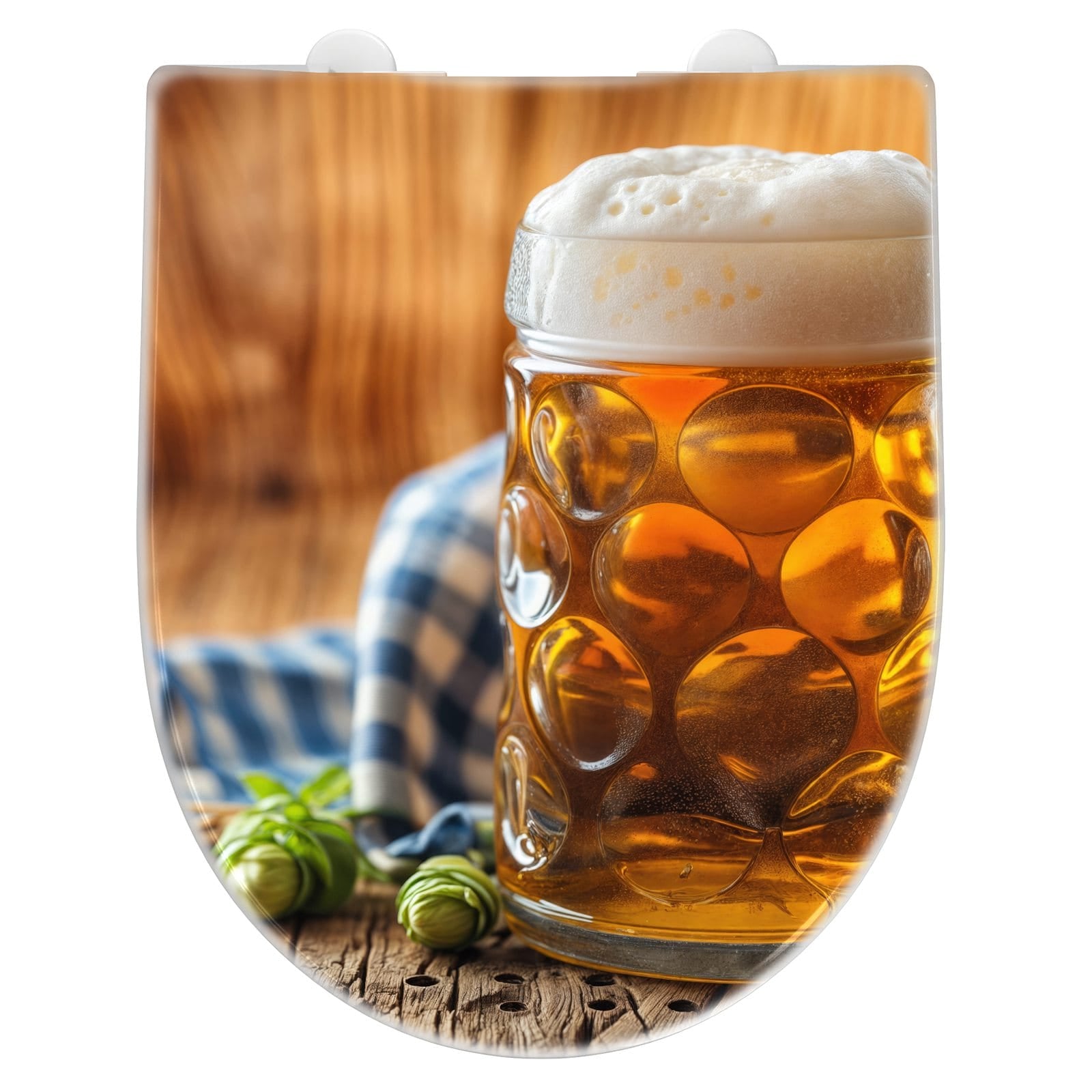 WC-Sitz mit Absenkautomatik Bierglas