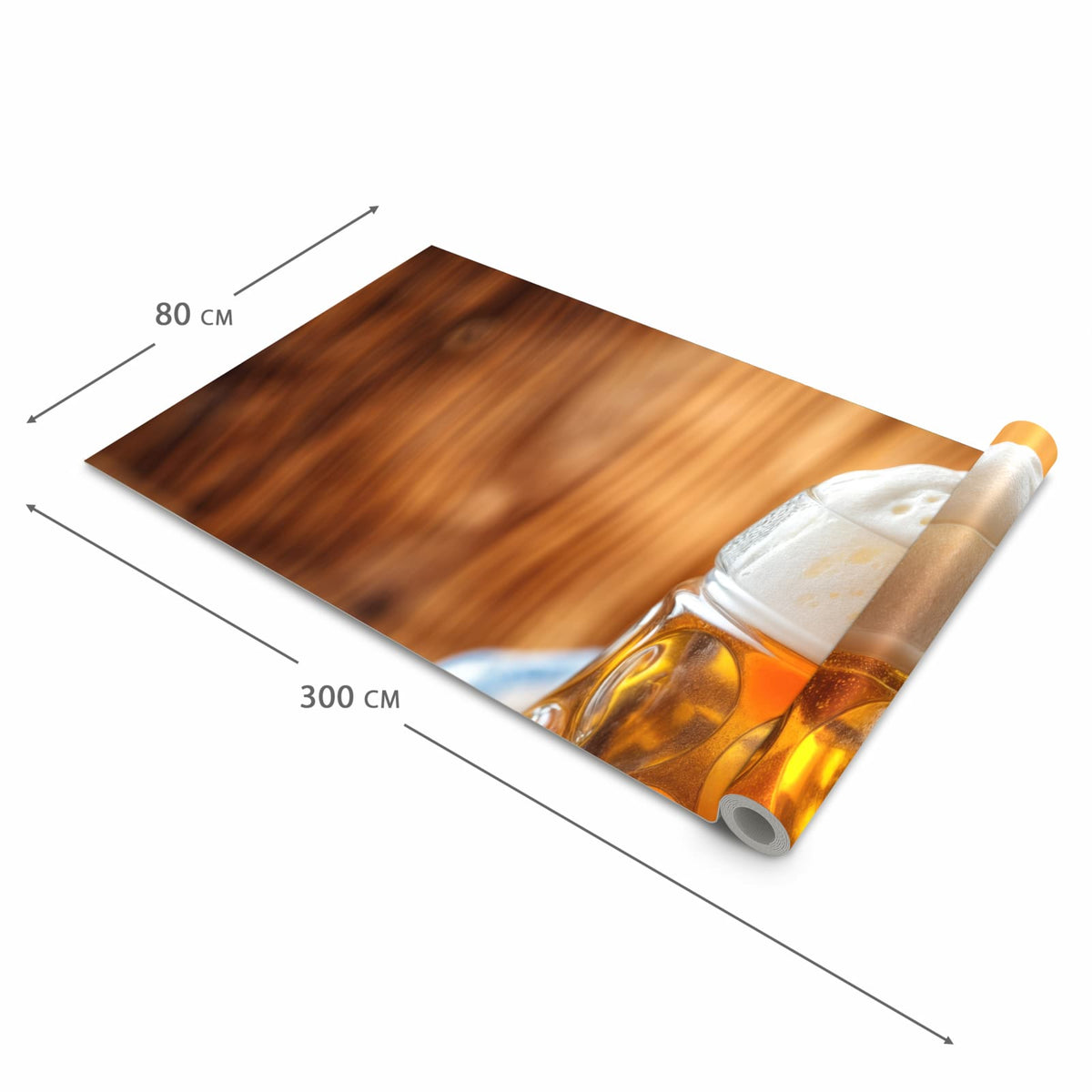 Küchenläufer mit Motiv Bierglas in der Grösse 80x280 cm für Ordnung & Übersicht