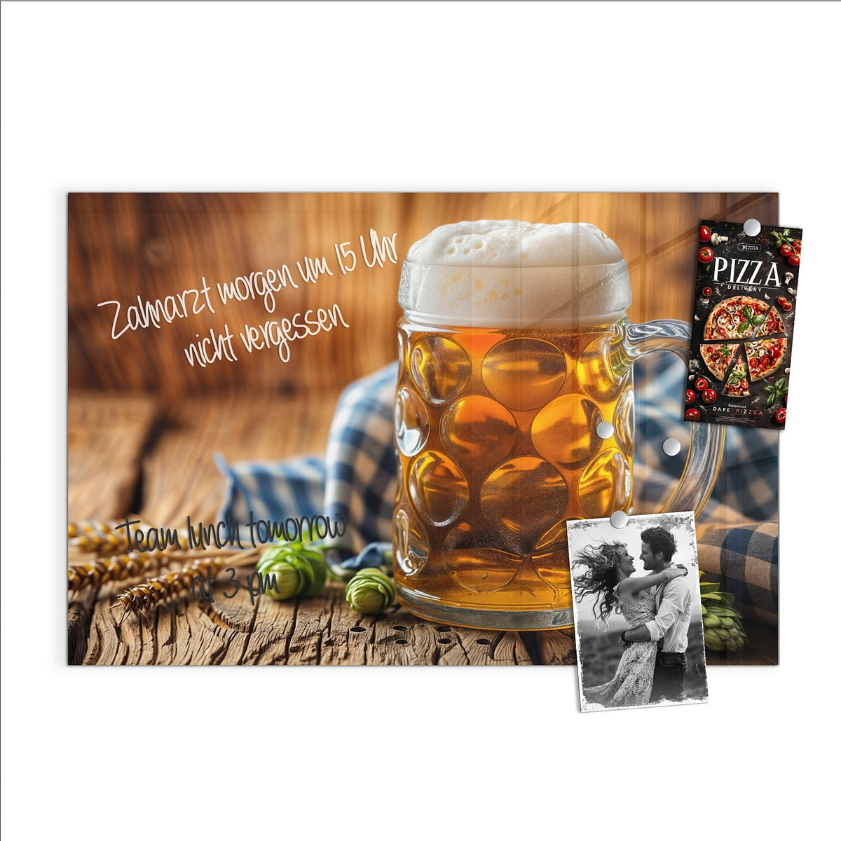 Beschreiben, abwischen, anheften – Magnettafel - Bayerisches Bier