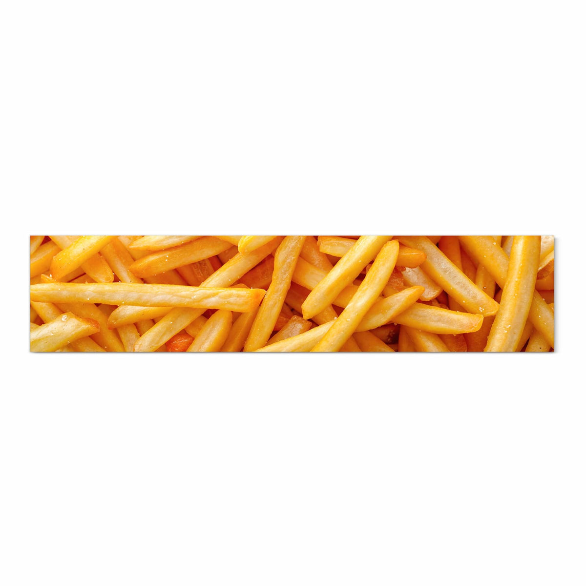 Schmutzabweisender Küchenläufer mit Motiv Pommes Frites in Frontansicht
