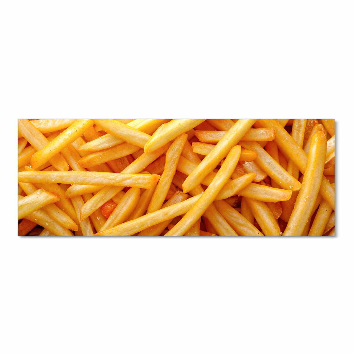 Rutschfester waschbarer Küchenläufer mit Motiv Pommes Frites in Frontansicht