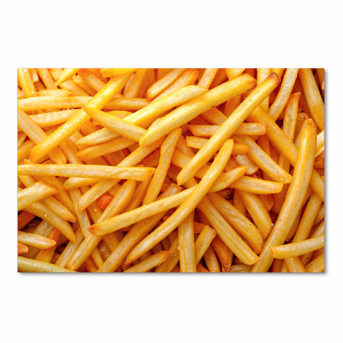 Langlebiger waschbarer Küchenläufer mit Motiv Pommes Frites in Frontansicht