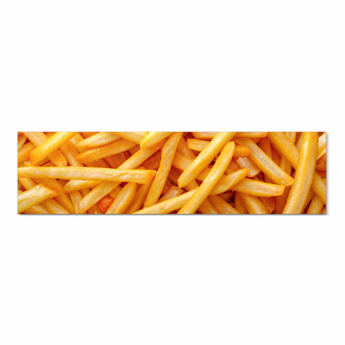 Komfortabler rutschfester Küchenläufer mit Motiv Pommes Frites in Frontansicht
