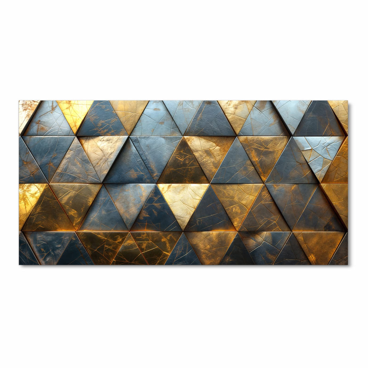 Langlebiger Küchenläufer mit Motiv Geometrische Wandkunst in Frontansicht
