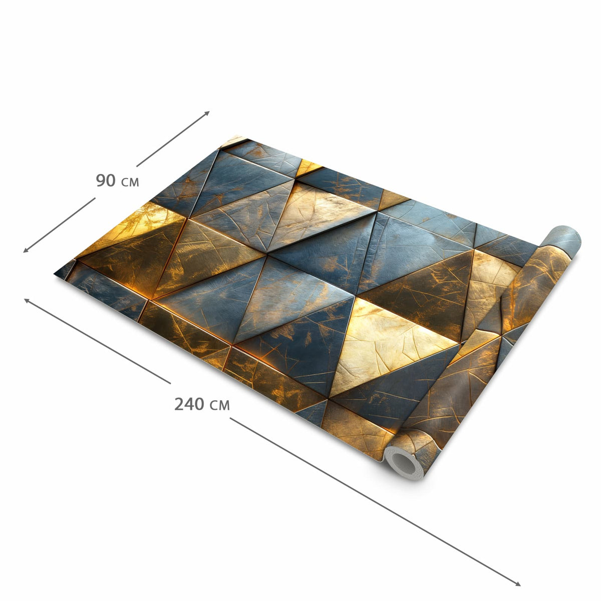 Hygienischer moderner Küchenläufer mit Motiv Geometrische Wandkunst in der Grösse 80x200 cm