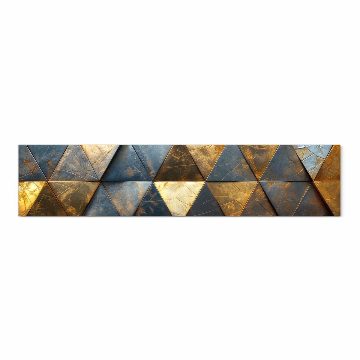 Rutschhemmender waschbarer Küchenläufer mit Motiv Geometrische Wandkunst in Frontansicht