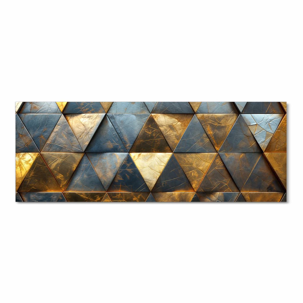 Langlebiger waschbarer Küchenteppich mit Motiv Geometrische Wandkunst in Frontansicht