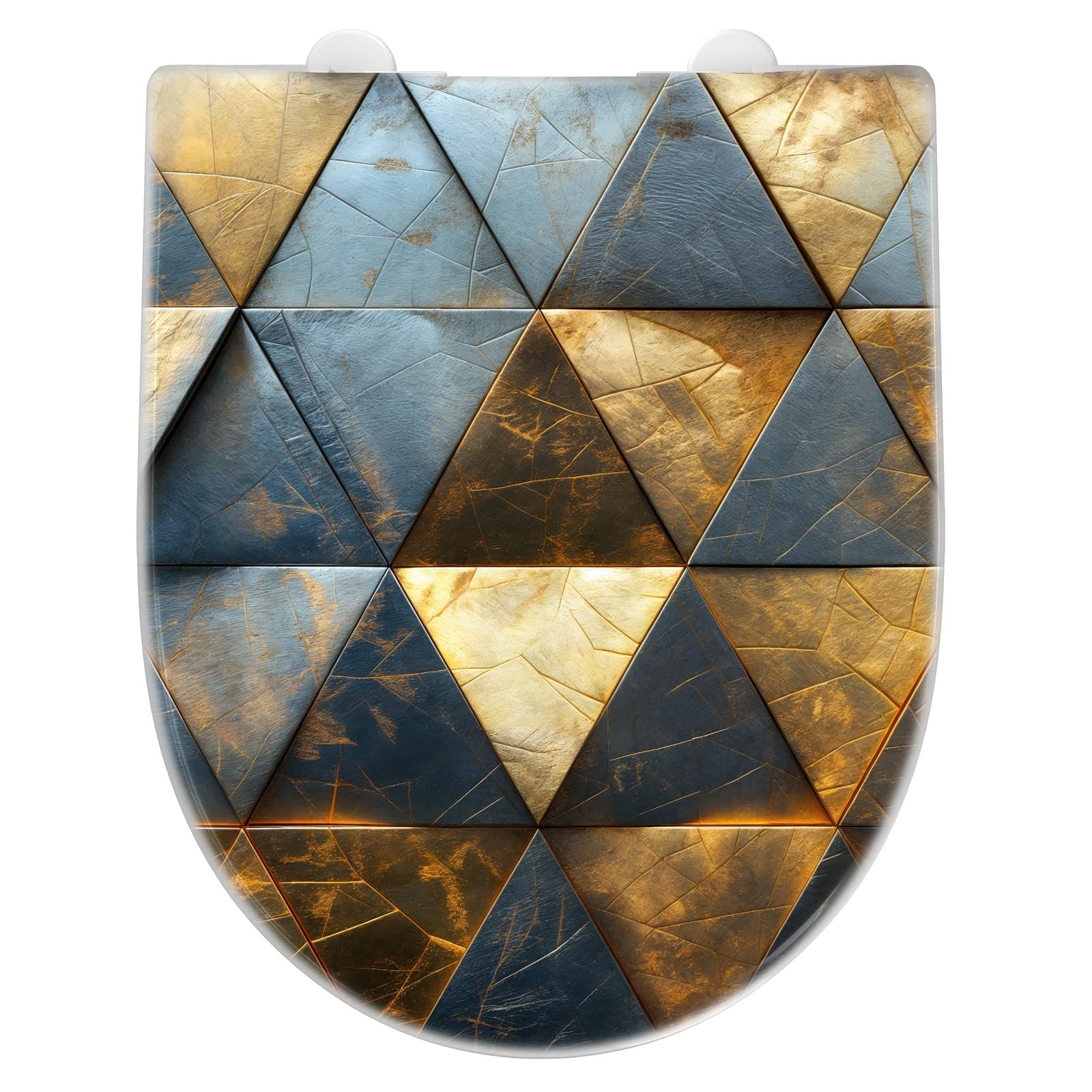 WC-Sitz mit Absenkautomatik Geometrische Wandkunst