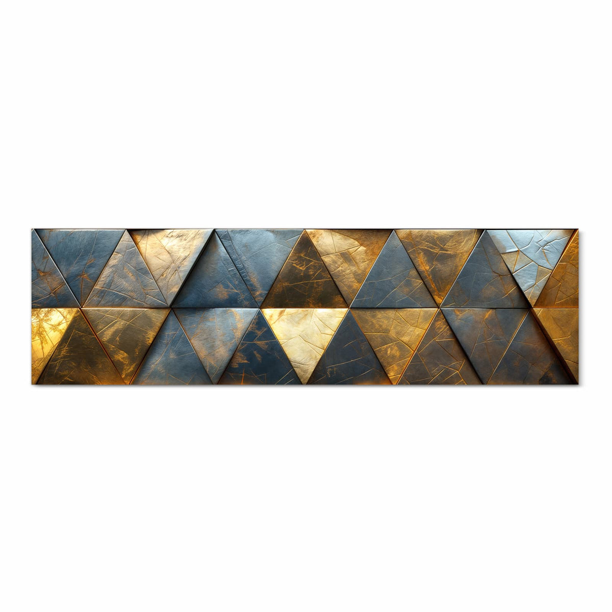 Strapazierfähiger dünner Küchenteppich mit Motiv Geometrische Wandkunst in Frontansicht