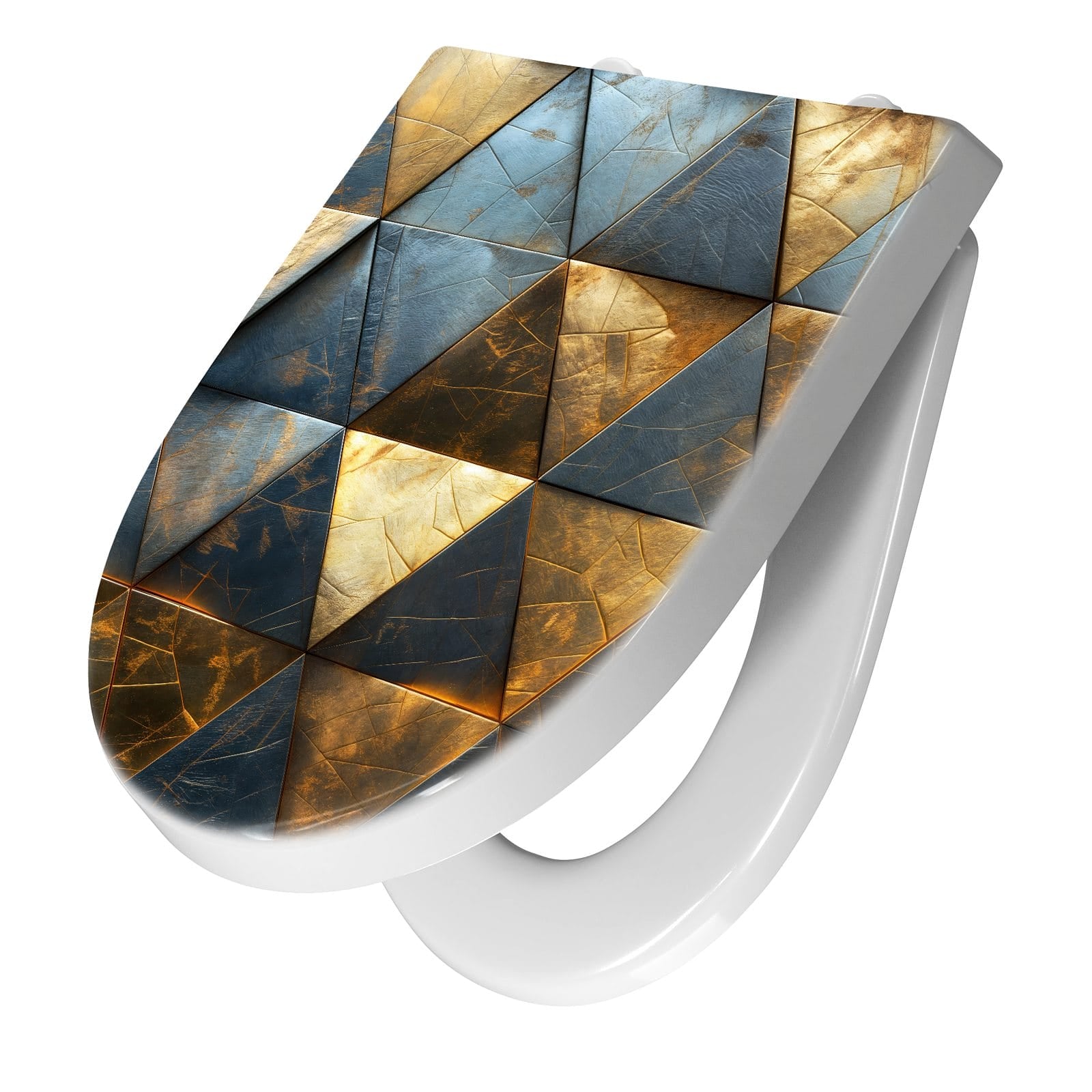 WC-Sitz mit Absenkautomatik Geometrische Wandkunst