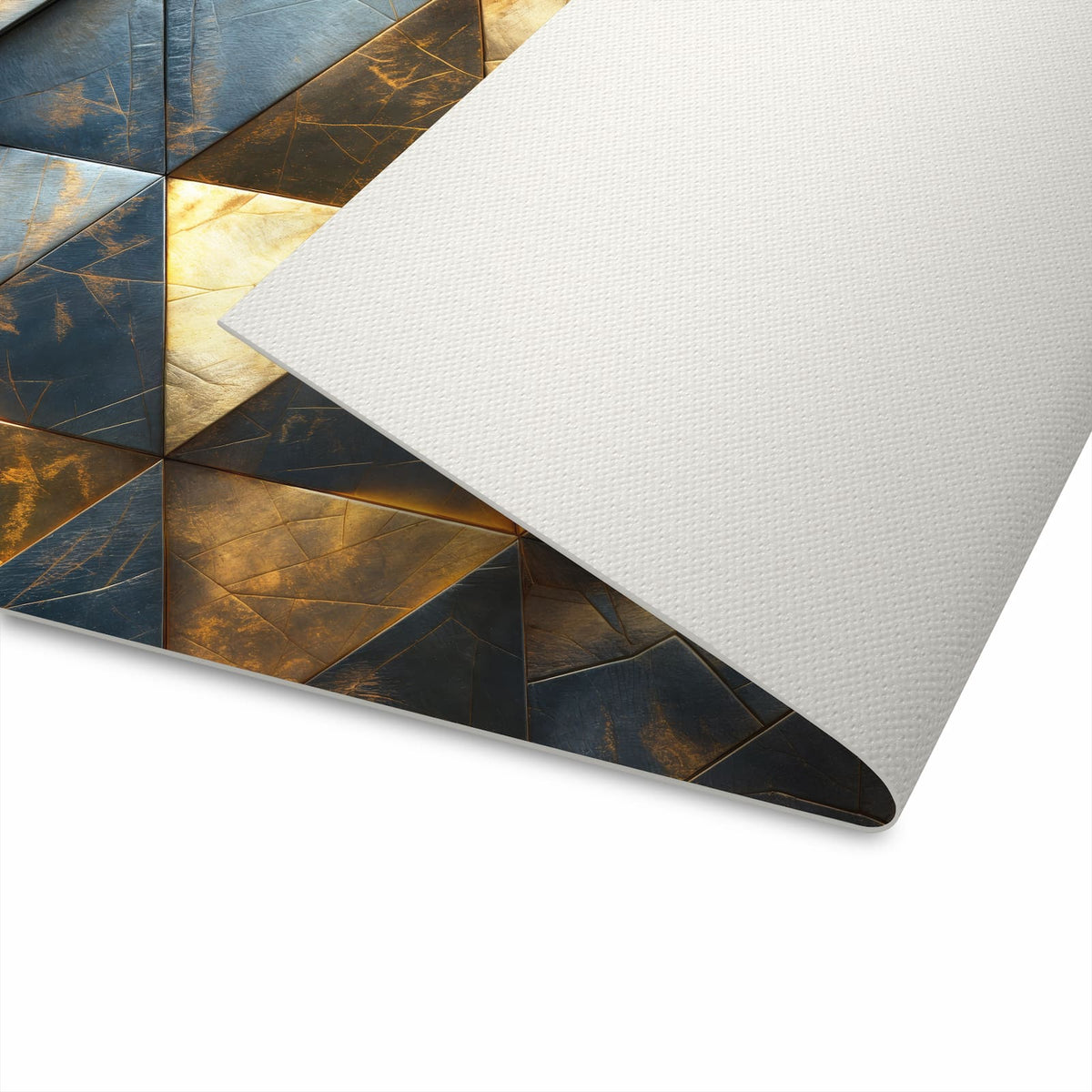 Flacher Küchenteppich mit Motiv Geometrische Wandkunst in der Unterseite