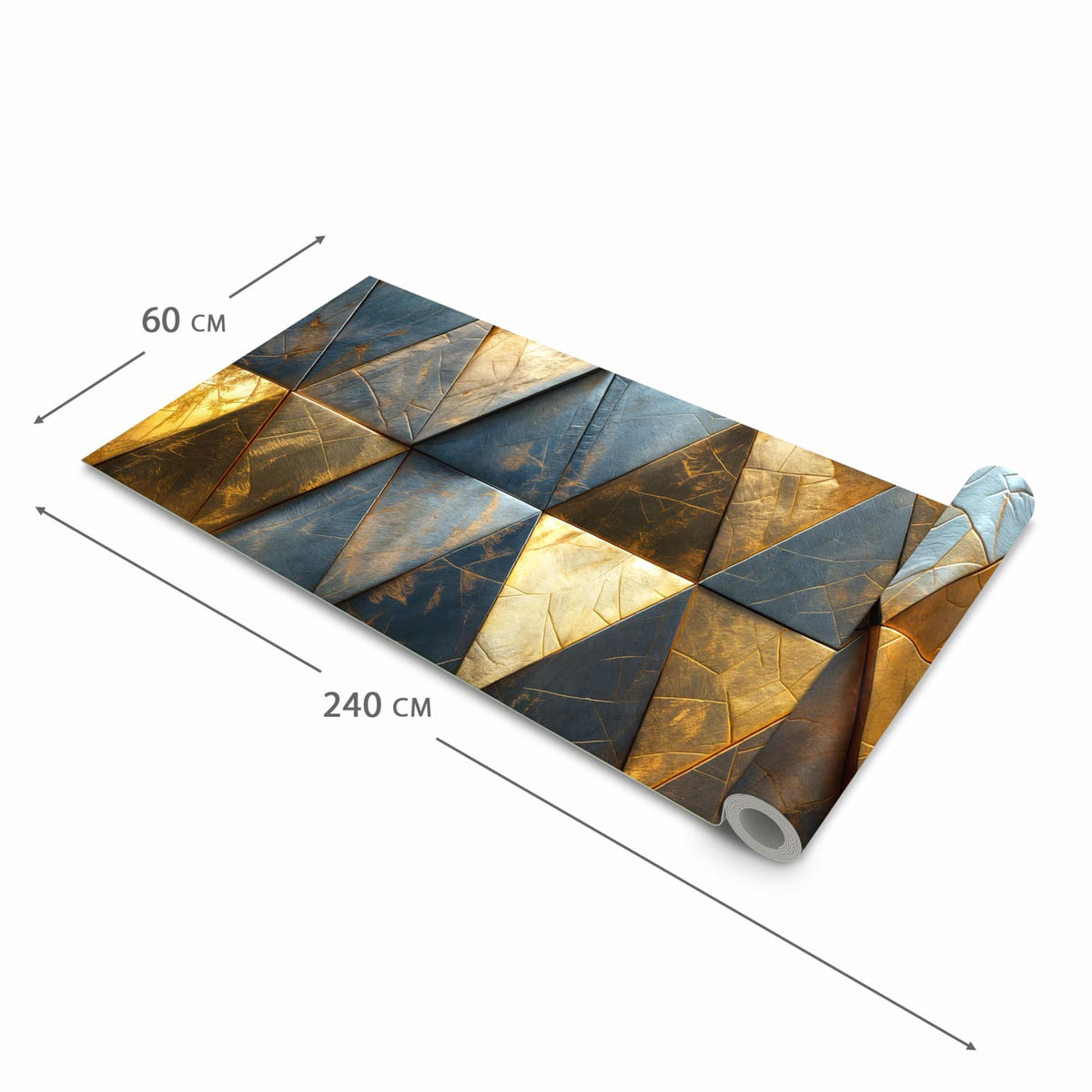 Schmutzabweisender Küchenläufer mit Motiv Geometrische Wandkunst in der Grösse 80x200 cm