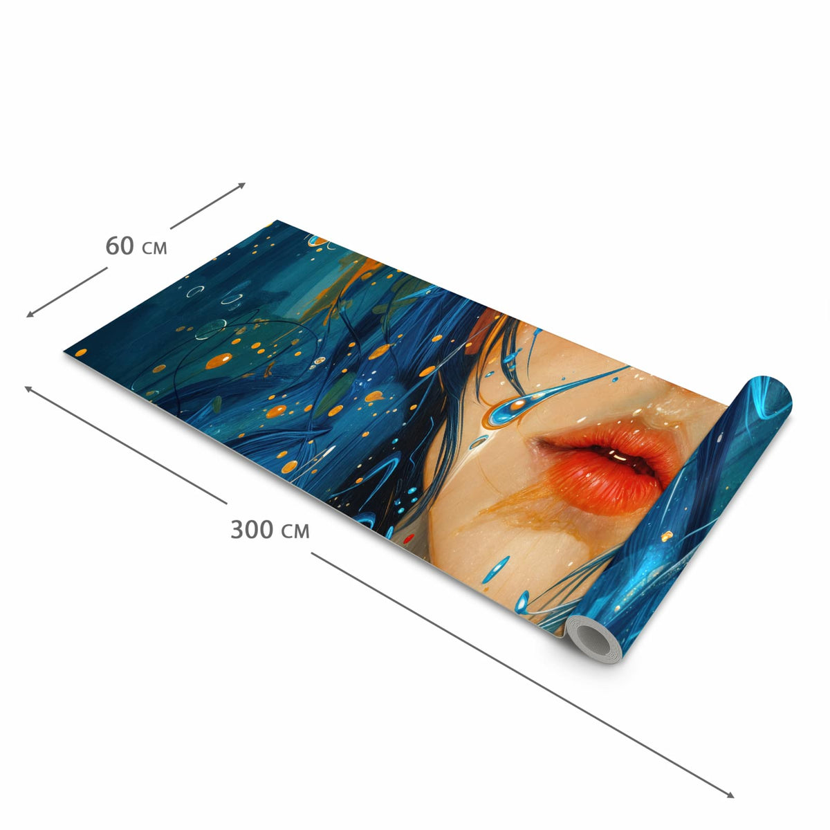Bodenschonender waschbarer Küchenteppich mit Motiv Traumhafte Illusion in der Grösse 80x200 cm