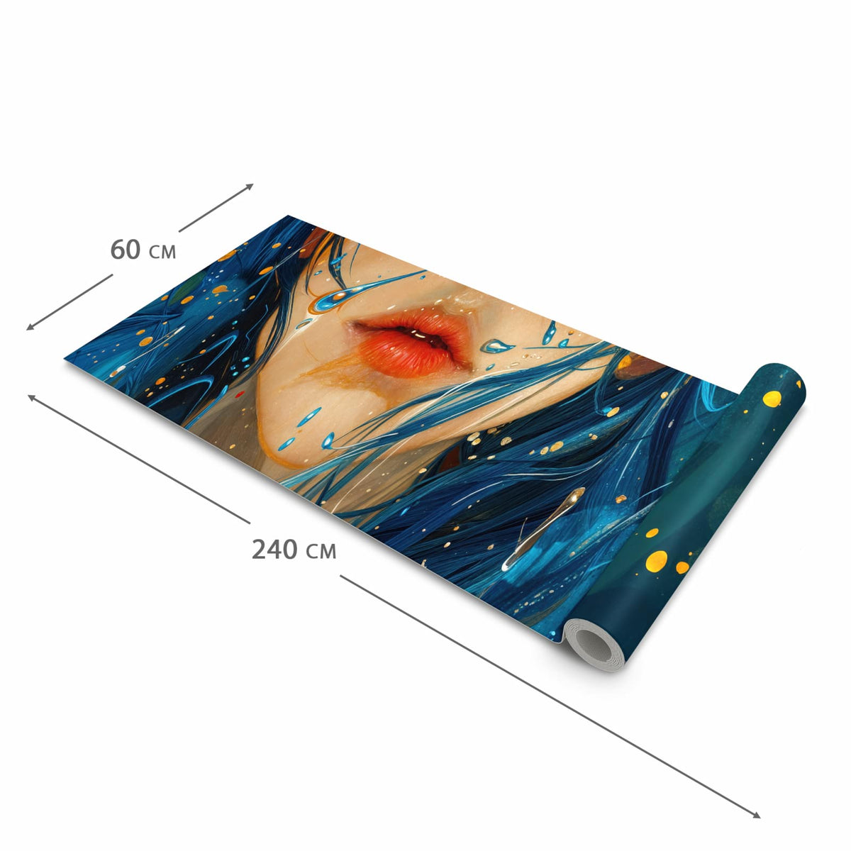 Bodenschonender Bodenläufer Teppich mit Motiv Traumhafte Illusion in der Grösse 80x200 cm