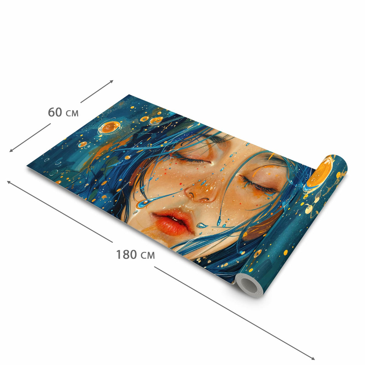 Feuchtigkeitsresistenter Bodenläufer mit Motiv Traumhafte Illusion in der Grösse 80x200 cm