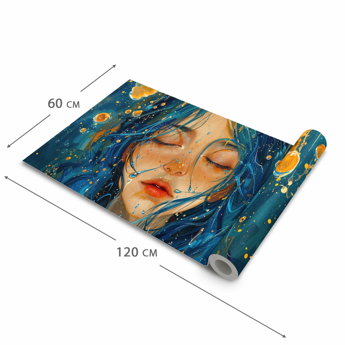 Langlebiger waschbarer Teppich mit Motiv Traumhafte Illusion in der Grösse 60x90 cm