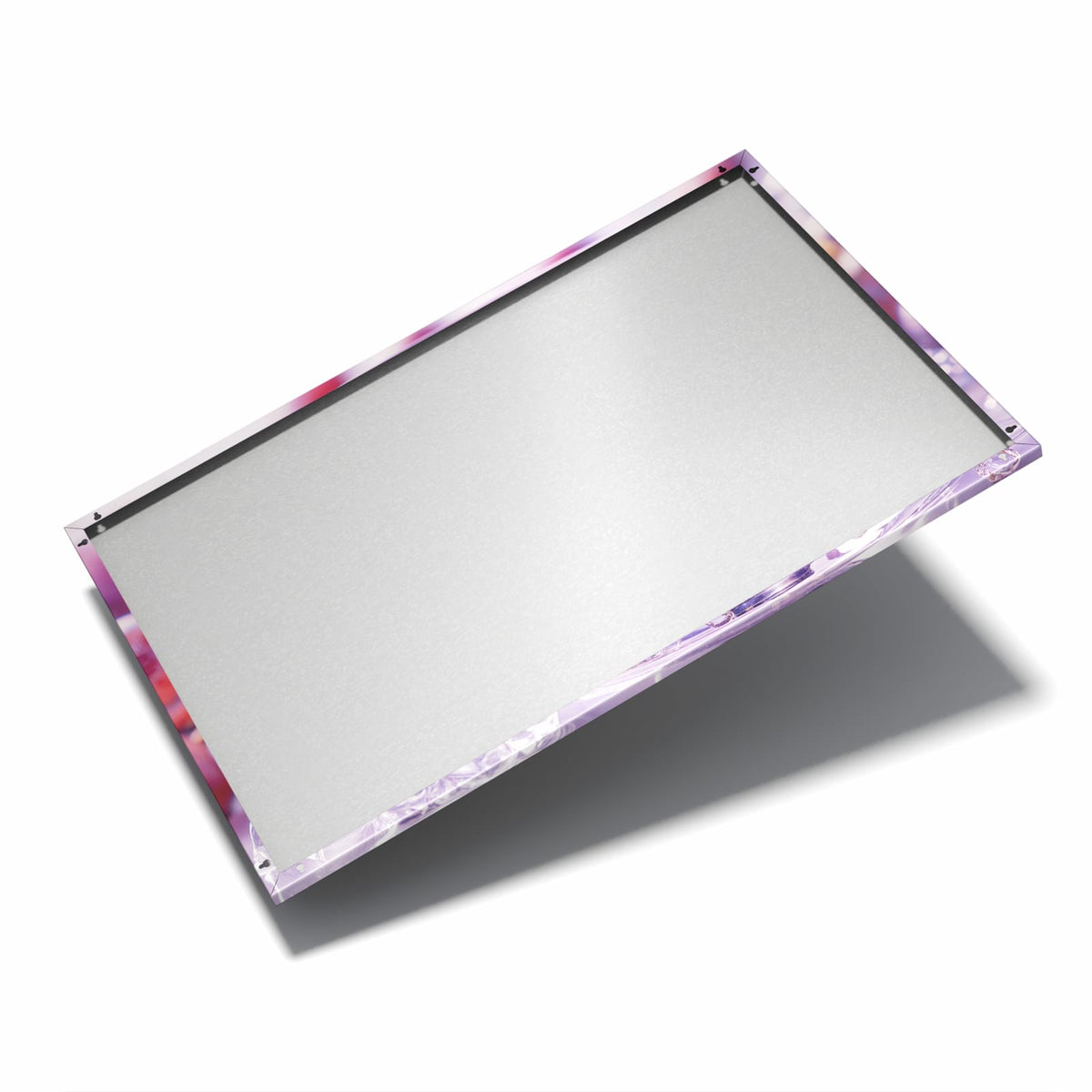 Nur 7 mm – liegt eng an der Wand – Metall Magnettafel - Sprudel mit Trauben