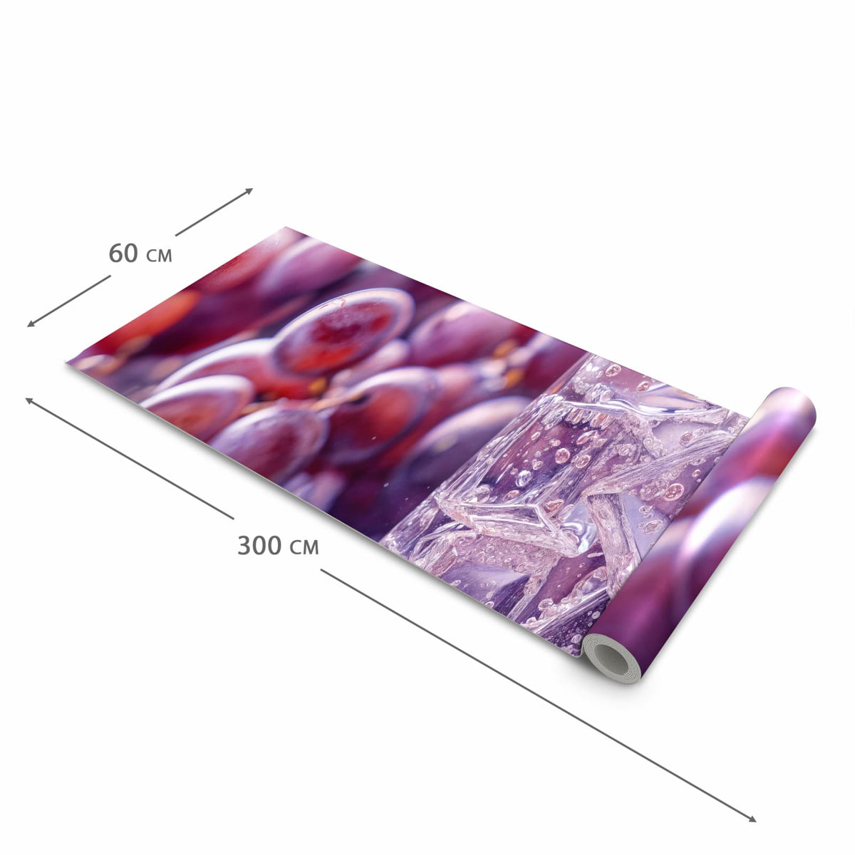 Pflegeleichter waschbarer Küchenläufer mit Motiv Traubeneisgetränk in der Größe 60x90 cm