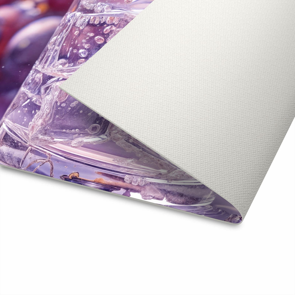 Geruchsneutraler Küchenteppich mit Motiv Traubeneisgetränk in der Unterseite