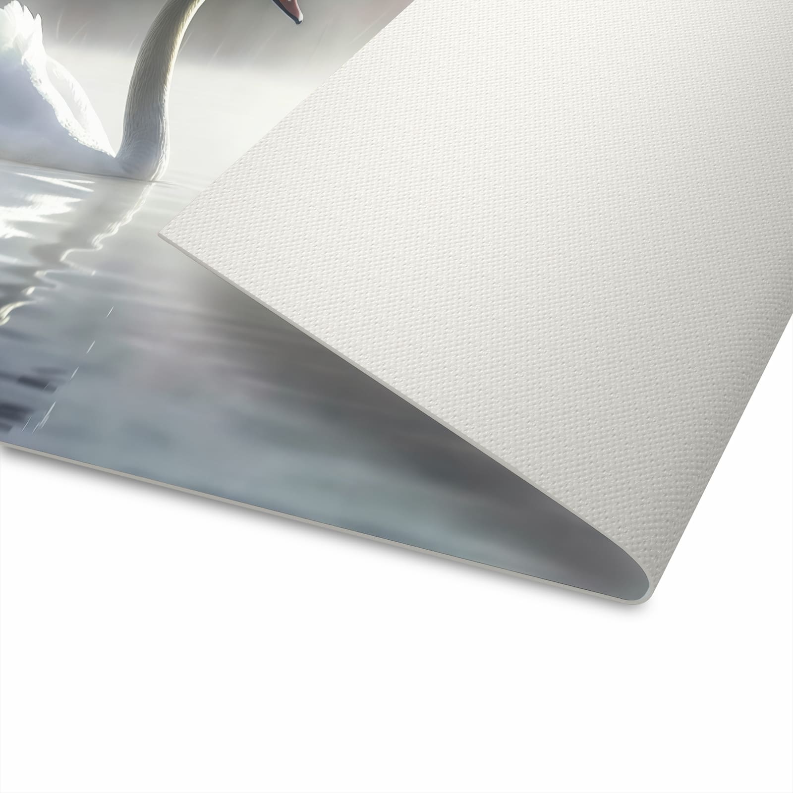 Fleckenresistenter abwaschbarer Küchenteppich mit Motiv Schwimmender Schwan in der Unterseite