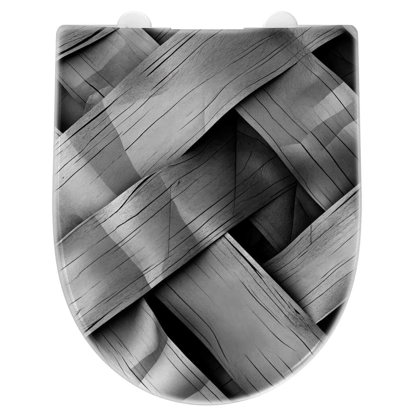 WC-Sitz mit Absenkautomatik Geflochtenes Holz