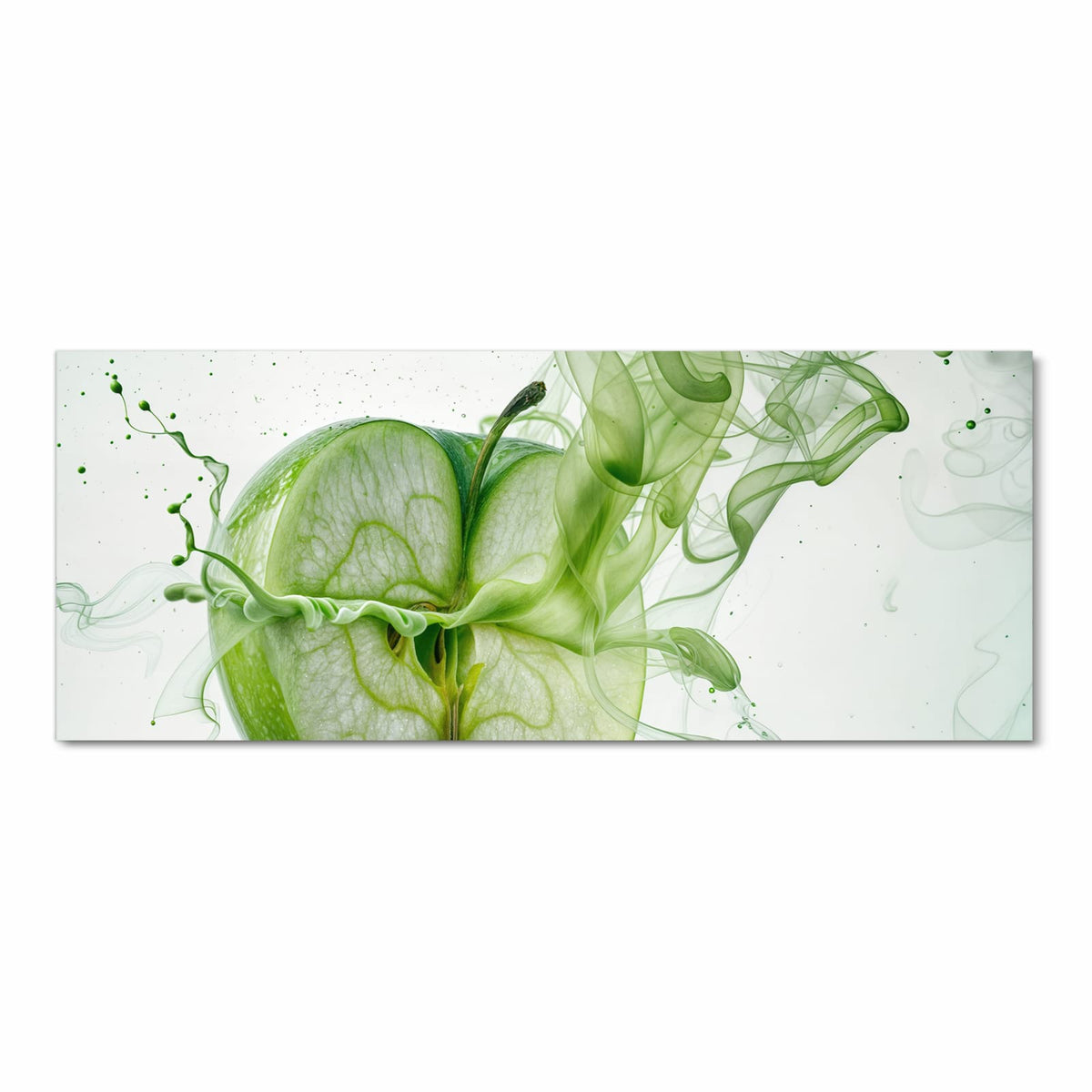 Zeitsparender Küchenteppich mit Motiv Zerlegter Apfel in Frontansicht