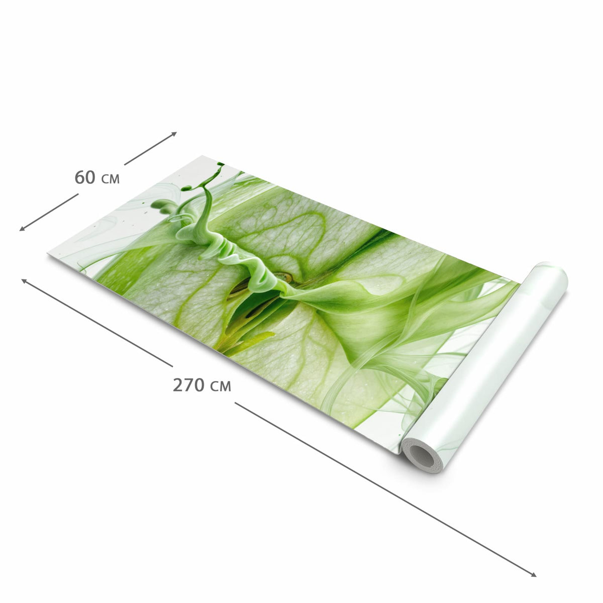 Pflegeleichter langer Teppich mit Motiv Zerlegter Apfel in der Grösse 60x270 cm