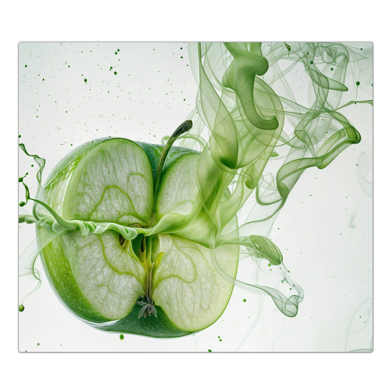 1-teilige Abdeckung für Herdplatten mit Zerlegter Apfel-Motiv in der Frontansicht #grösse_1-Teilig (60x52cm)