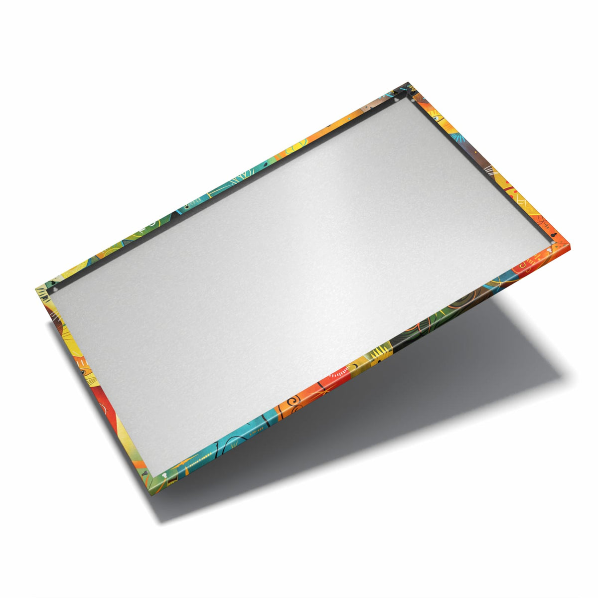 Nur 7 mm – liegt eng an der Wand – Metall Magnettafel - Gemusterte Katzen