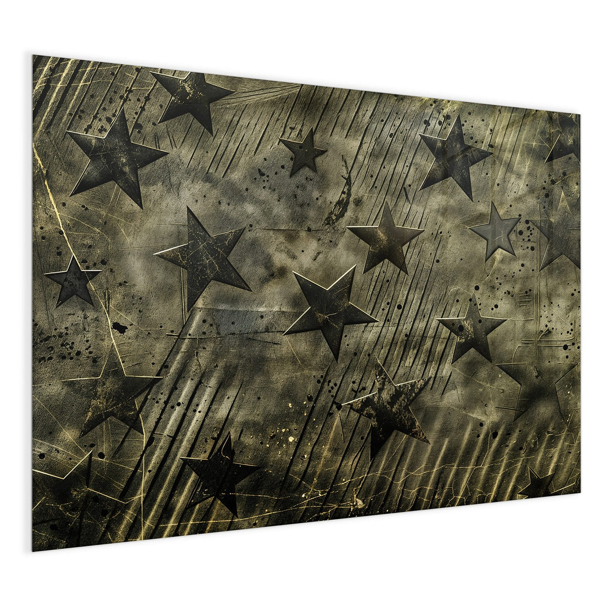 4 mm Glas statt lackiertem Blech – Glas Magnettafel - Verwitterte Sterne