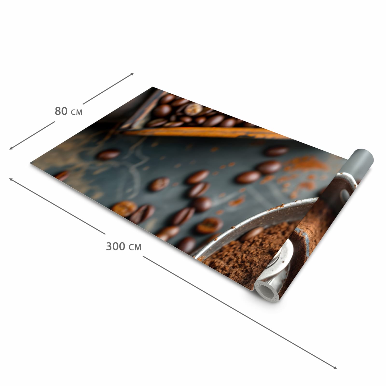 Zeitsparender Bodenläufer Teppich mit Motiv Kaffeemühle in der Grösse 60x150 cm