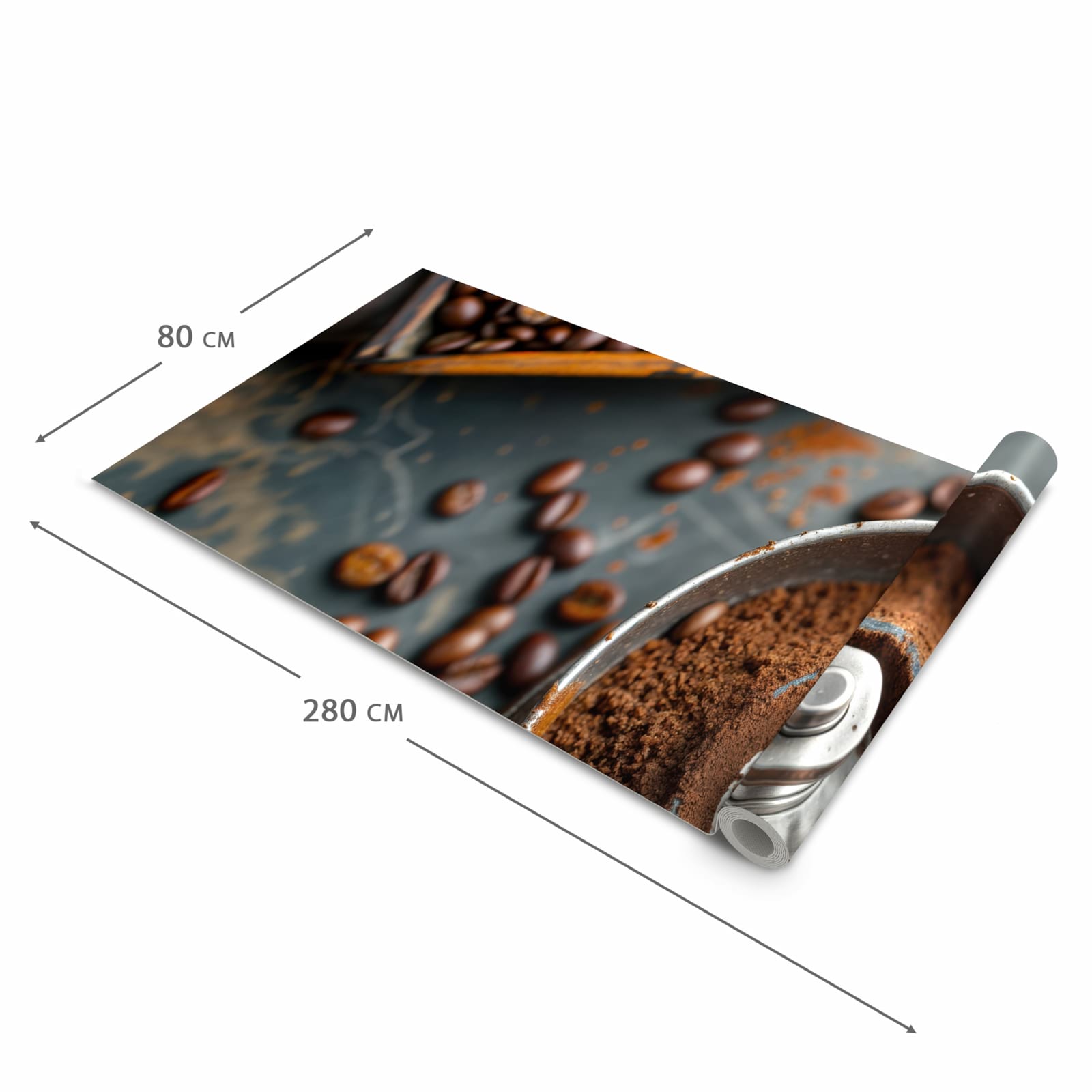 Bodenläufer mit Motiv Kaffeemühle in der Grösse 60x150 cm für sichere Aufbewahrung