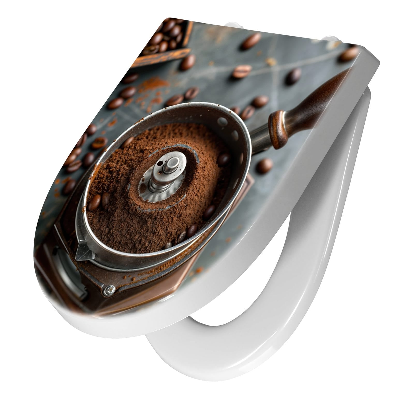 WC-Sitz mit Absenkautomatik Kaffeemühle