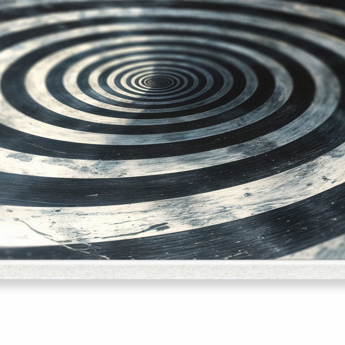 Rutschfester Küchenläufer mit Motiv Hypnotische Spirale in seitlicher Ansicht für sicheren Stand