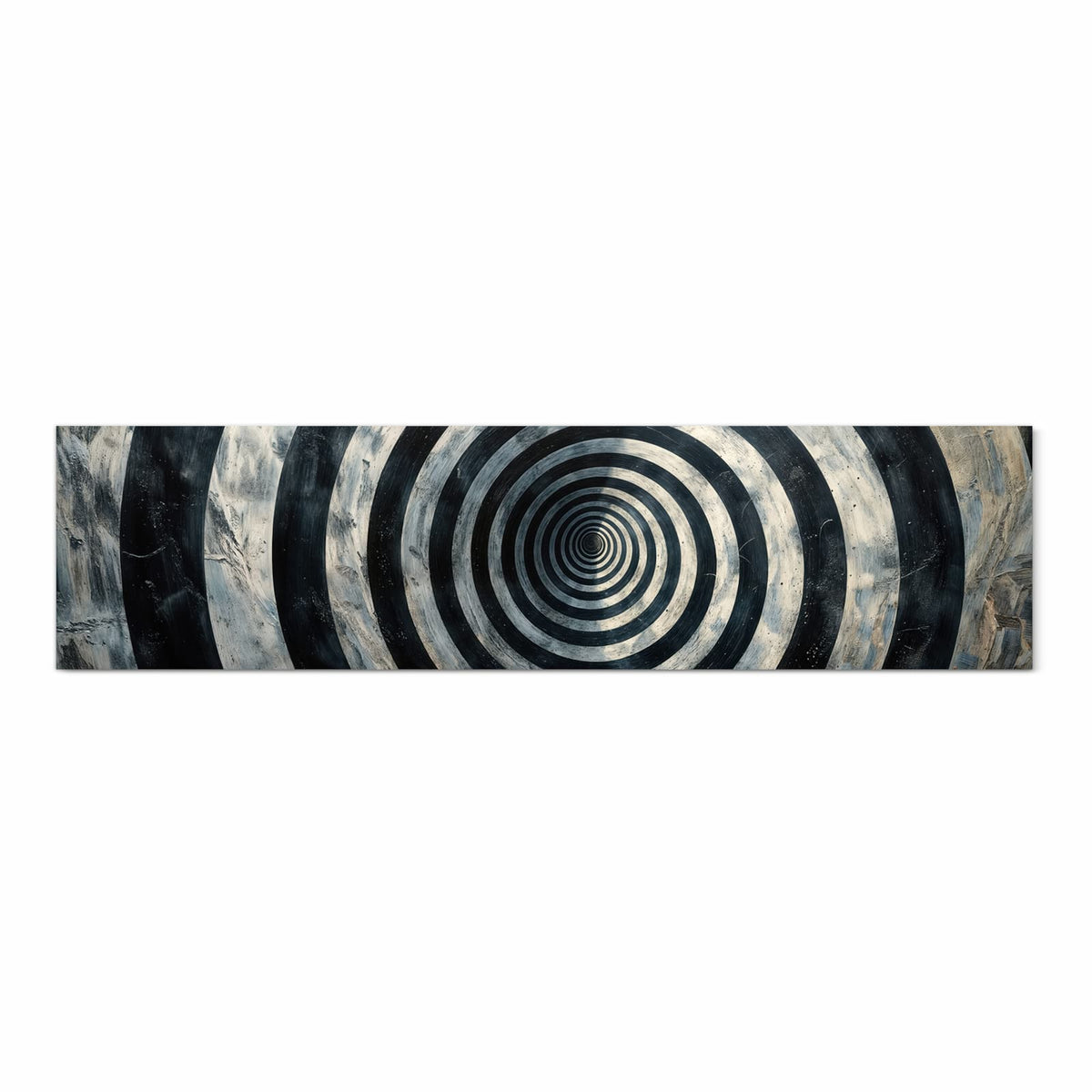 Komfortabler rutschfester Küchenläufer mit Motiv Hypnotische Spirale in Frontansicht