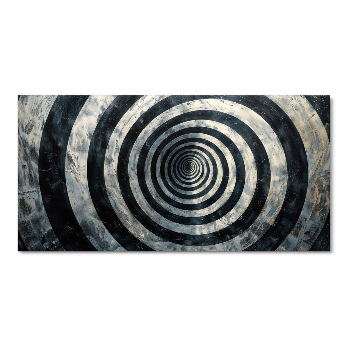 Langlebiger waschbarer Küchenläufer mit Motiv Hypnotische Spirale in Frontansicht