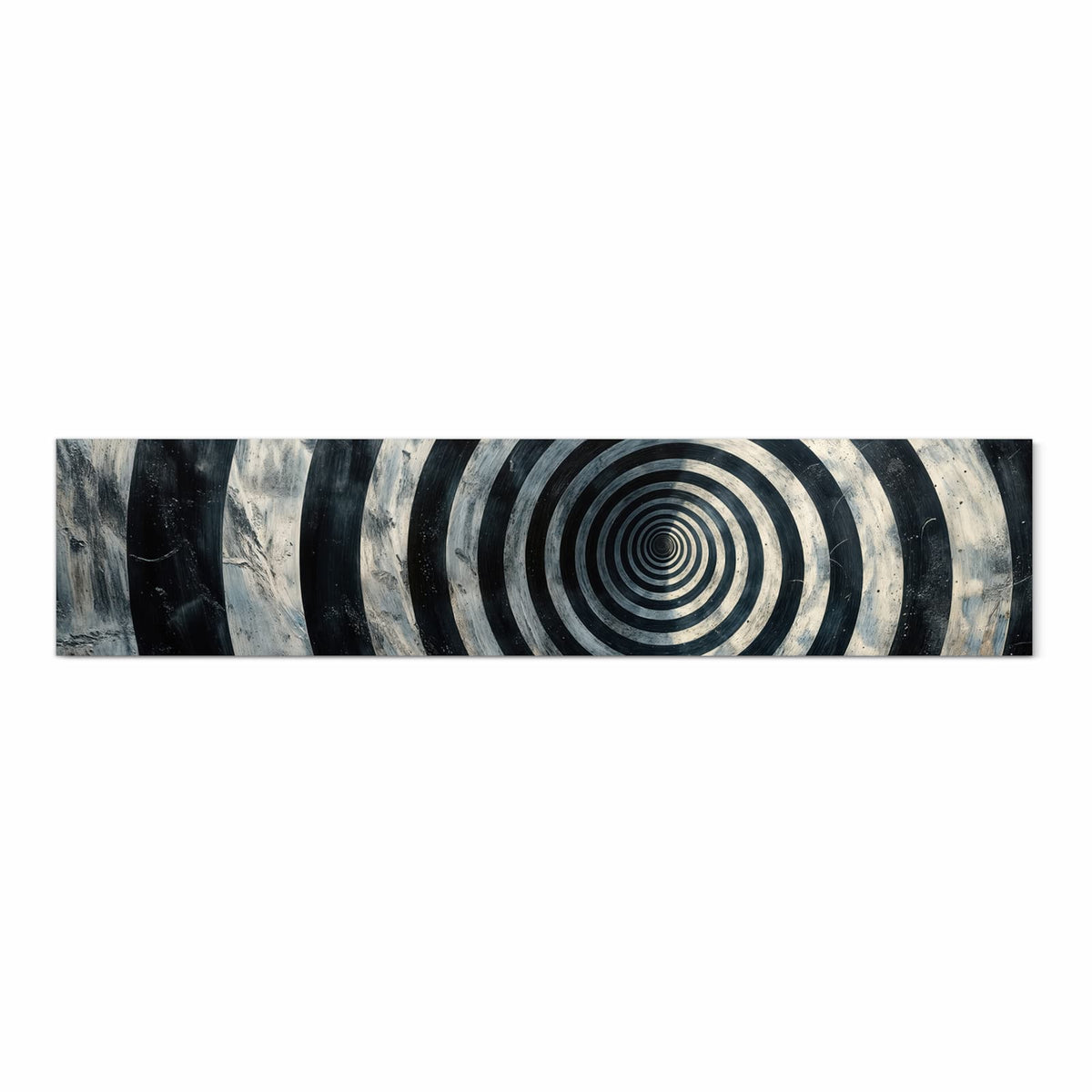 Rutschfester waschbarer Küchenläufer mit Motiv Hypnotische Spirale in Frontansicht