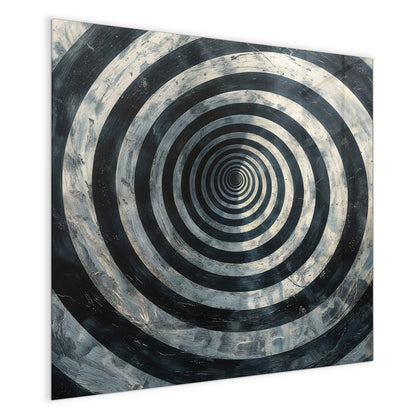 Magnettafel mit dem Motiv Kreise in Schwarz-Weiß