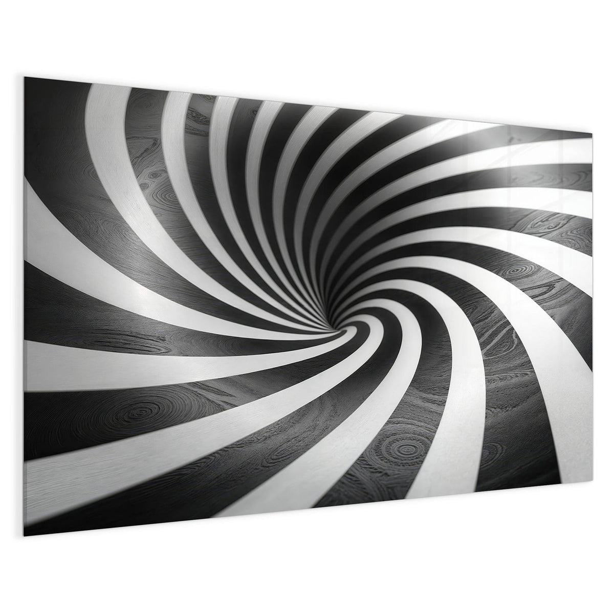 4 mm Glas statt lackiertem Blech – Magnettafel - Hypnotischer Strudel