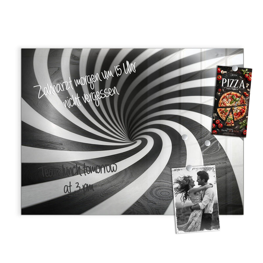 Maße Magnettafel - Hypnotischer Strudel