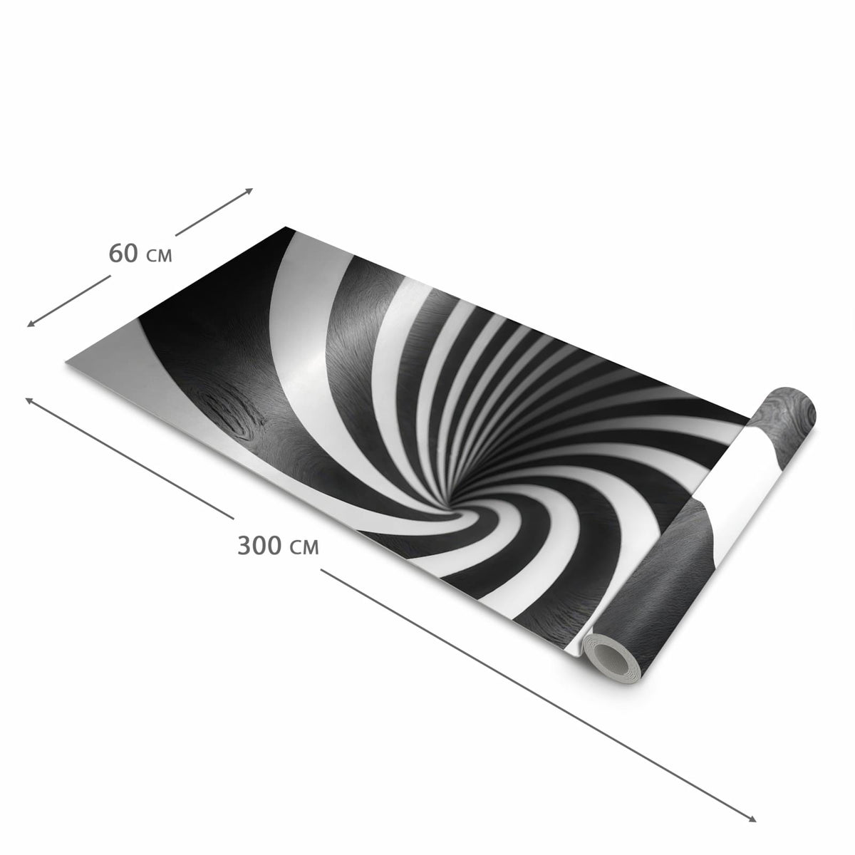Farbbeständiger rutschfester Küchenteppich mit Motiv Hypnotisches Muster in der Grösse 90x240 cm