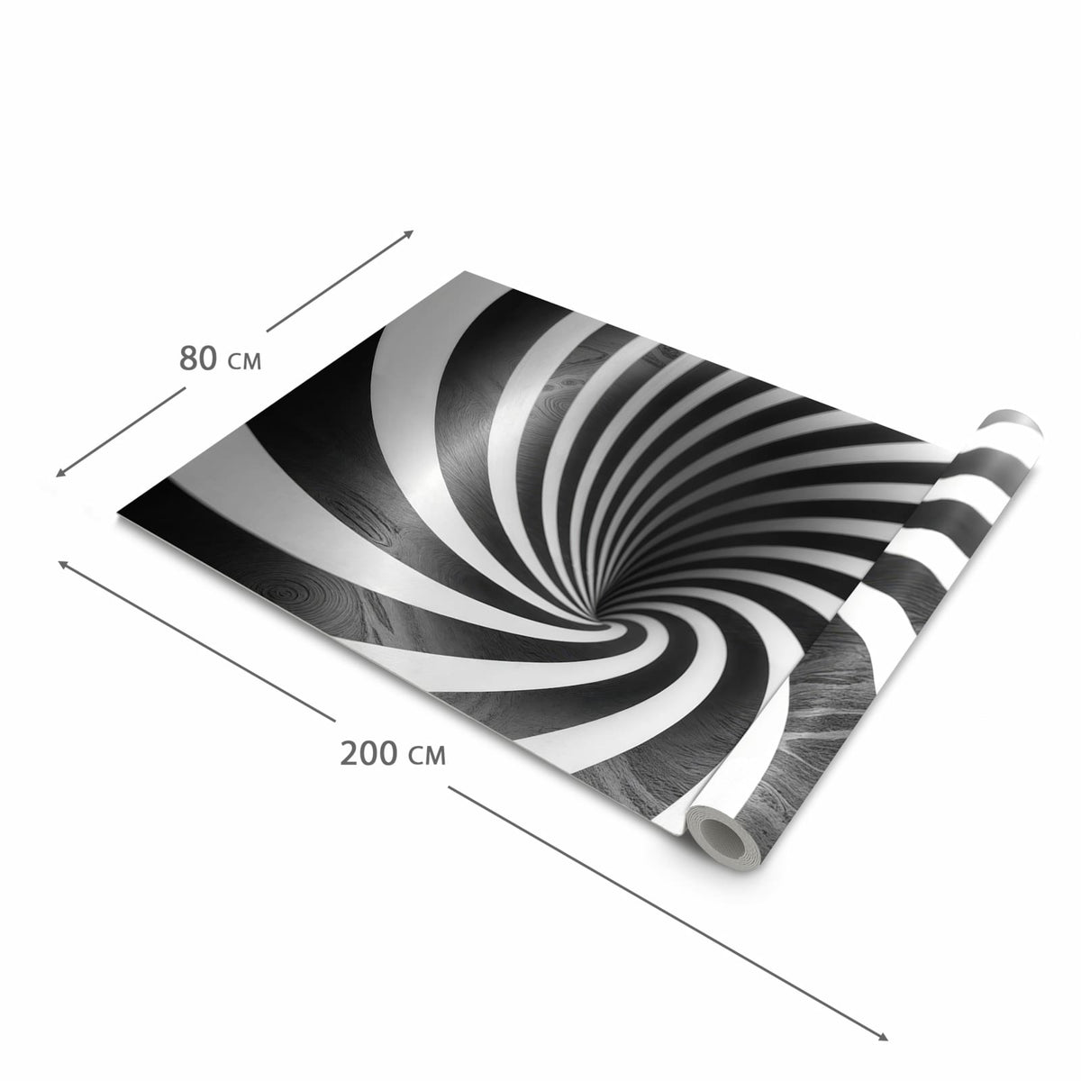 Küchenteppich mit Motiv Hypnotisches Muster in der Grösse 90x240 cm für sicheres Aufbewahren